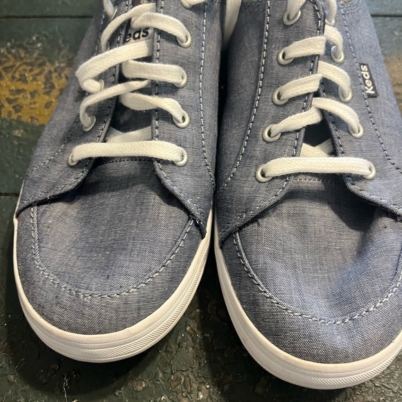 Keds Denim Blue Canvas Lace Up Shoes Sz 7 - Picture 6 of 7